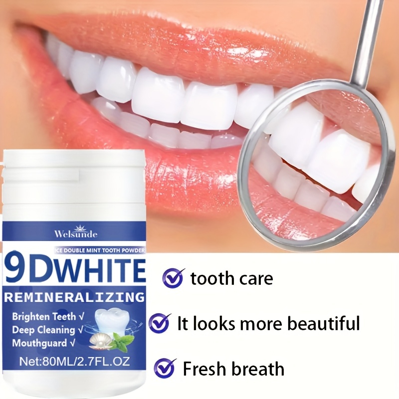 Teeth Whitening Powder - 9D White Remineralizing Hydroxyapatite مسحوق الأسنان،
