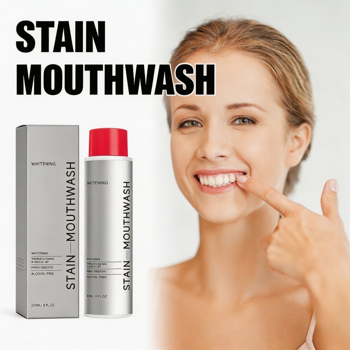 Teeth Whitening Promotion - غسول فم مبيض للبقع ومزيل للروائح