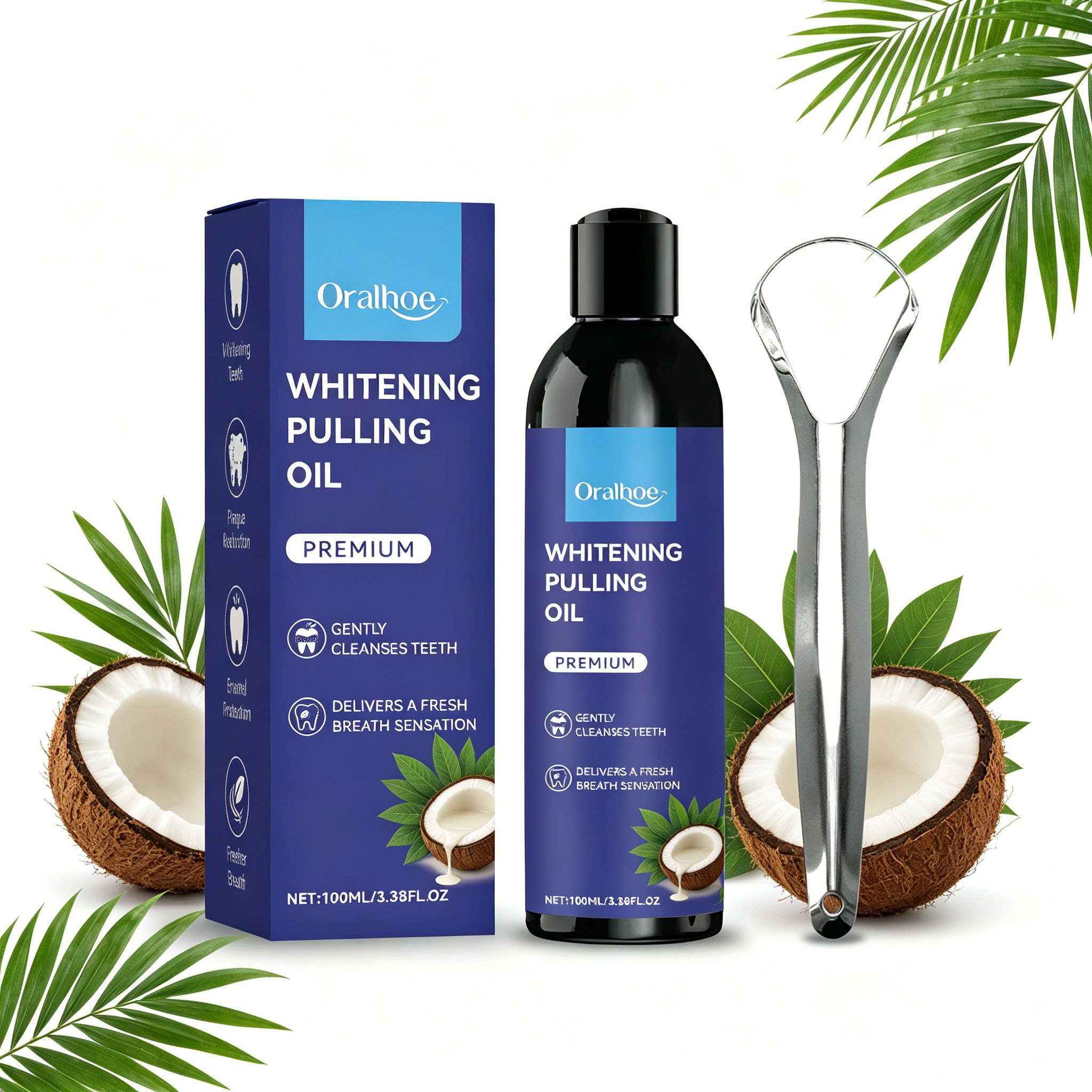 Coconut Oil Pull - غسول فم بزيت جوز الهند والنعناع