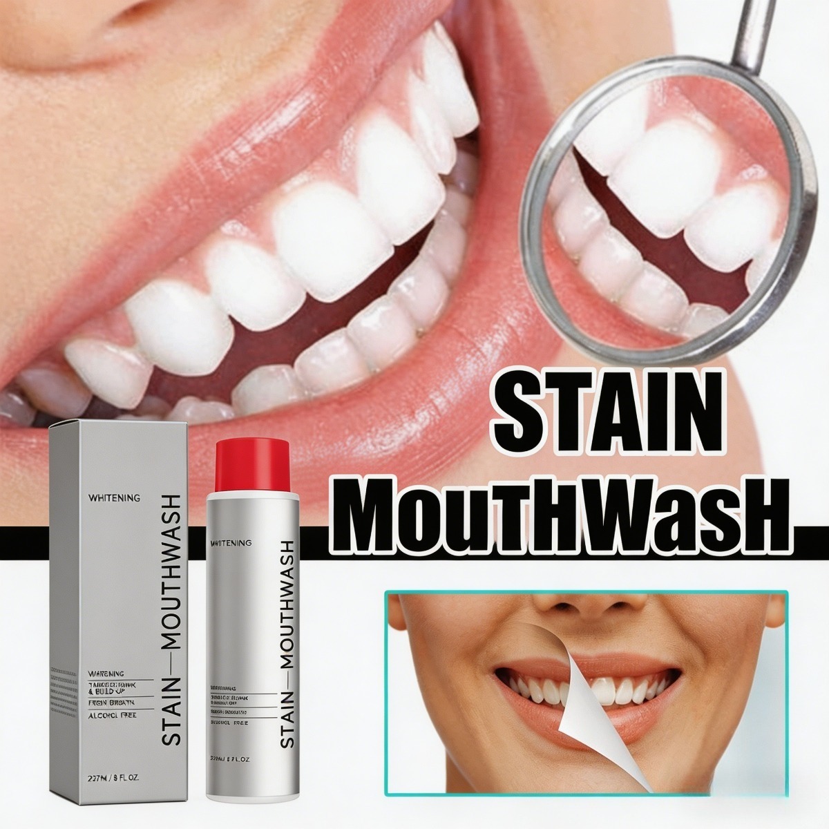 غسول فم مبيض للبقع ومزيل للروا - مراجعة Teeth Whitening Promotion وسعره