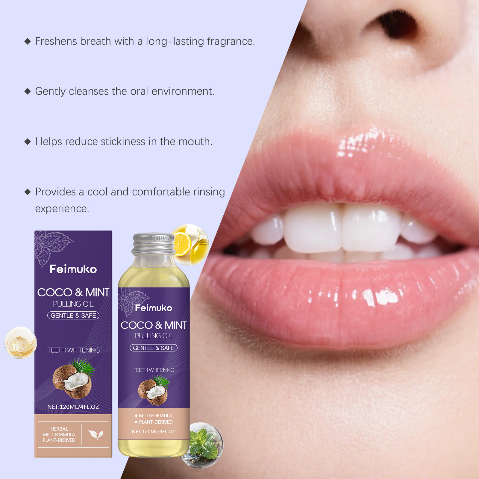 زيت جوز الهند والنعناع، غسول ف - مراجعة Coconut Oil Pull وسعره