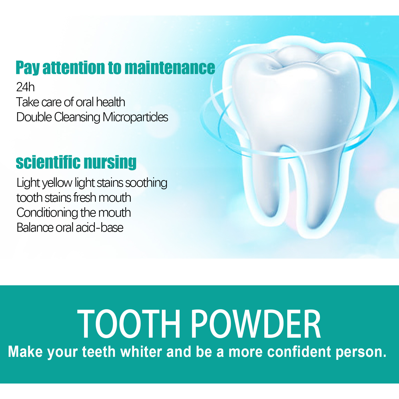 مسحوق أسنان النعناع نفس منعش 5 - مراجعة Teeth Whitening Powder وسعره