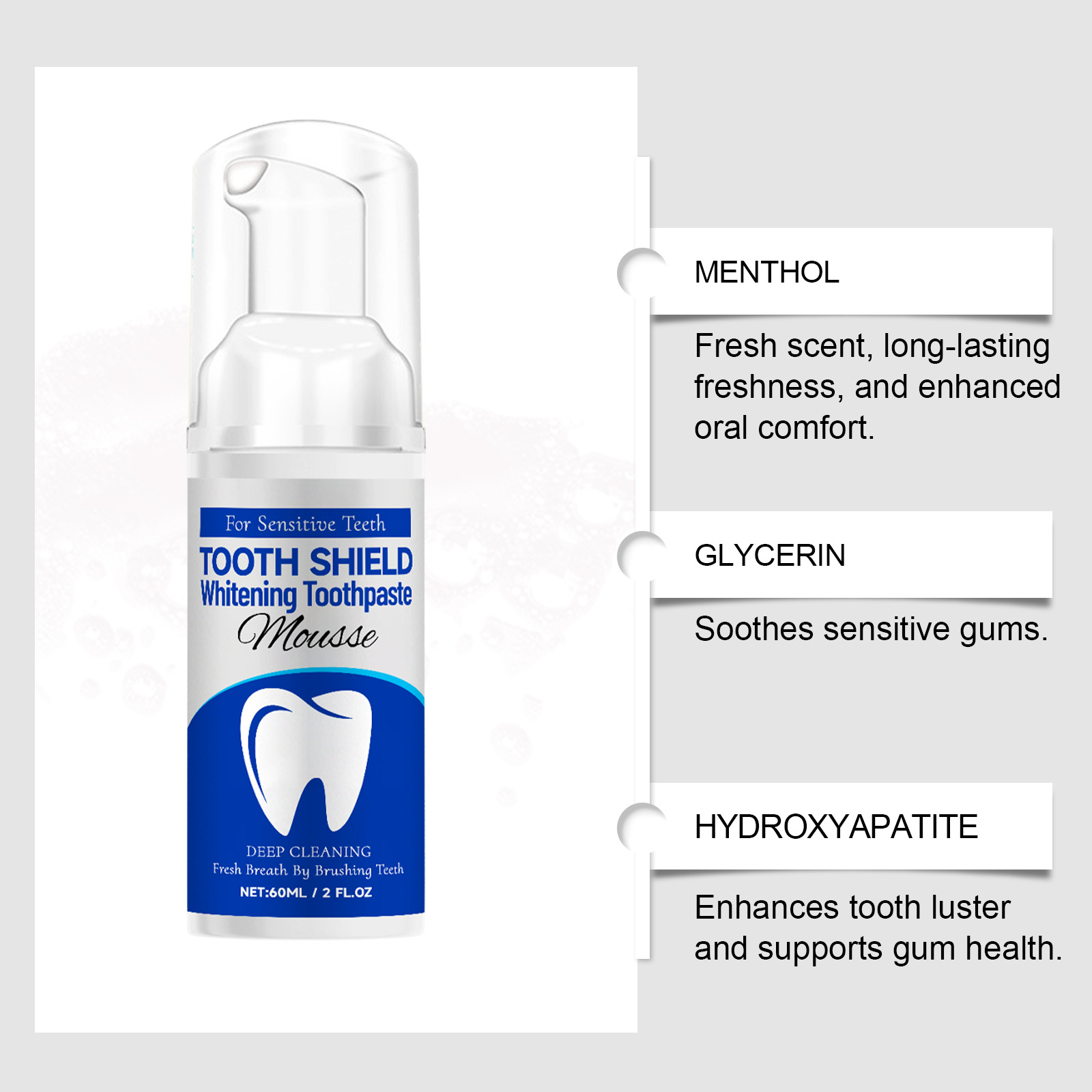 معجون أسنان هيدروكسي أباتيت لت - مراجعة Teeth Whitening Mousse وسعره