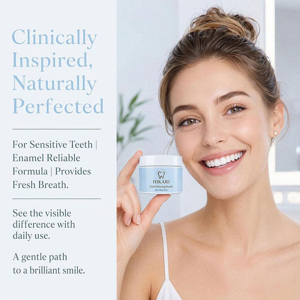 مسحوق تنظيف الأسنان هيكاري 100 - مراجعة Teeth Whitening Powder وسعره