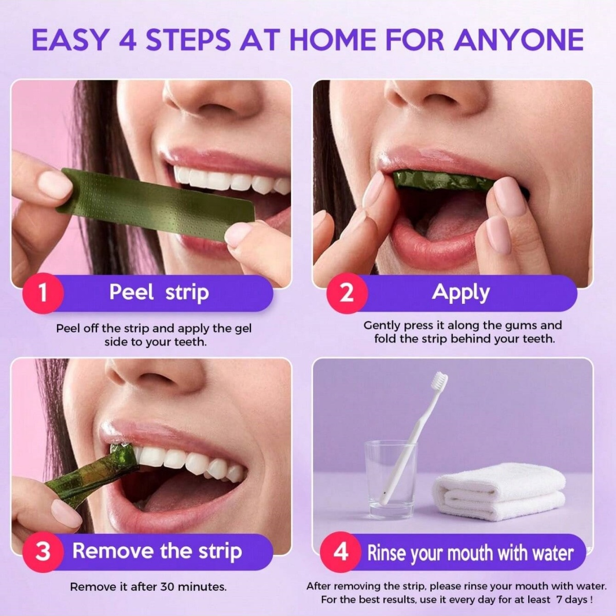 ديلوكس تبييض الأسنان ملصقات 7/ - مراجعة Teeth Whitening Price وسعره