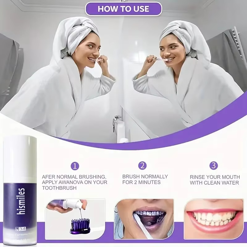 معجون أسنان بنفسجي للتبييض، تن - مراجعة Teeth Whitening Mousse وسعره